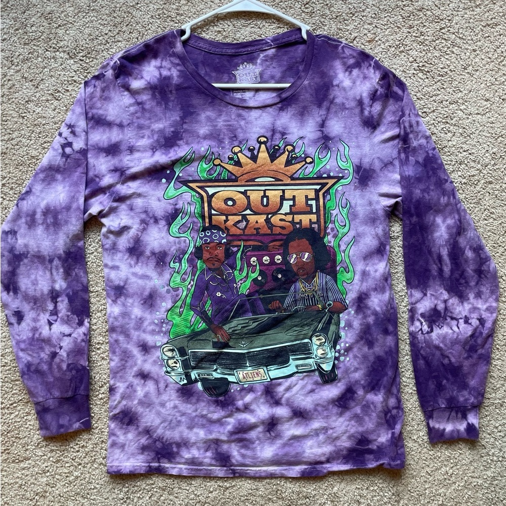Outkast ATLiens Tie Dye Long Sleeve T-Shirt Men's Size S